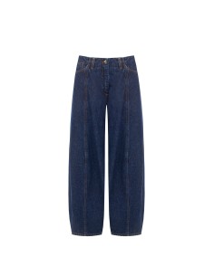 Jeans balloon com costuras frontais Rinascimento 2