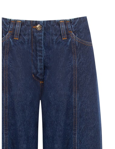 Jeans Balloon com costuras frontais Rinascimento