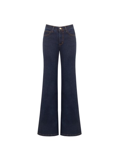 Jeans Wide Leg elásticos Lavagem Zero Rinascimento