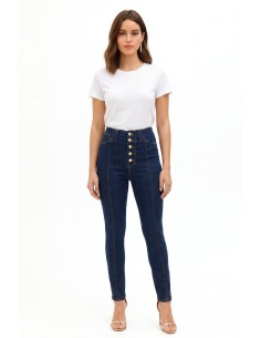 Jeans skinny elásticos Lavagem Zero Rinascimento