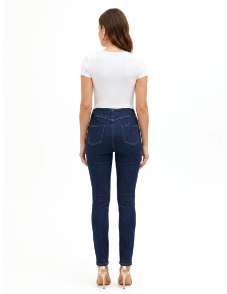 Jeans skinny elásticos lavagem Zero Rinascimento