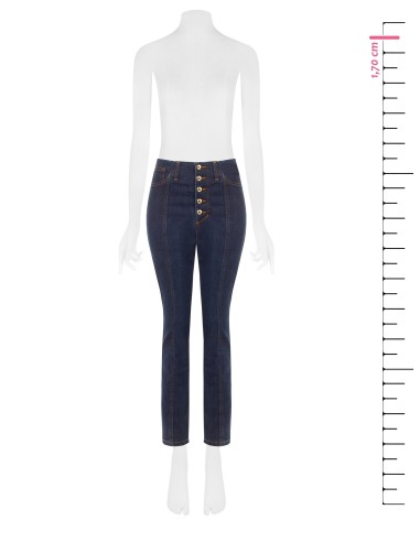 Jeans skinny elásticos lavagem zero Rinascimento