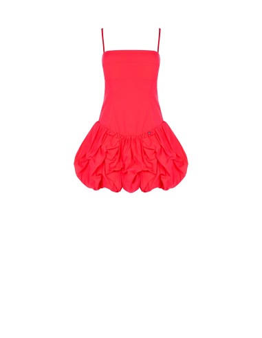 Vestido curto cai-cai em algodão com saia balão Rinascimento