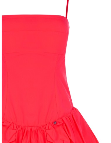 Vestido curto cai-cai em algodão com saia balão Rinascimento