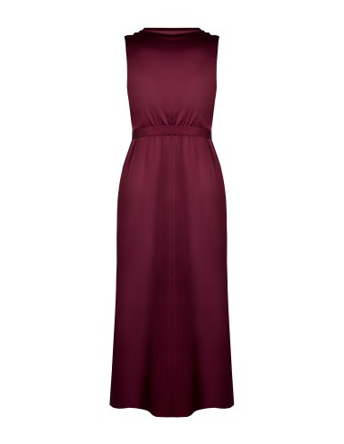 Vestido comprido Curvy em cetim com cinto e fivela incorporados Rinascimento Curvy