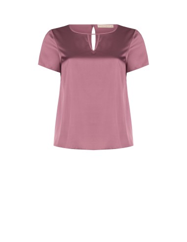 Blusa Curvy fluida em cetim com duplo recorte em gota Rinascimento Curvy
