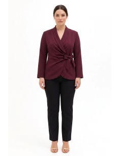 Blazer Curvy de trespasse em tecido Cady Rinascimento Curvy