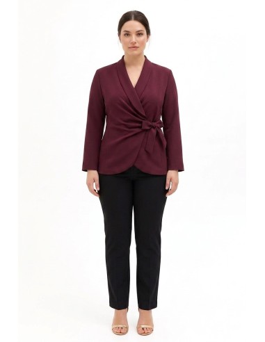 Blazer Curvy de trespasse em tecido Cady Rinascimento Curvy
