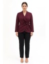 Blazer Curvy de trespasse em tecido Cady Rinascimento Curvy
