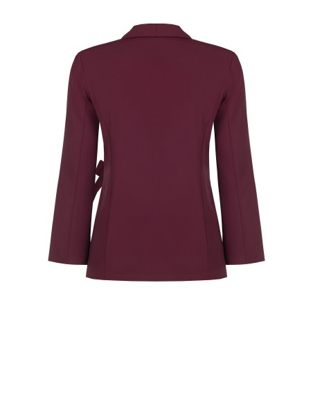 Blazer Curvy trespassado em tecido cady Rinascimento Curvy