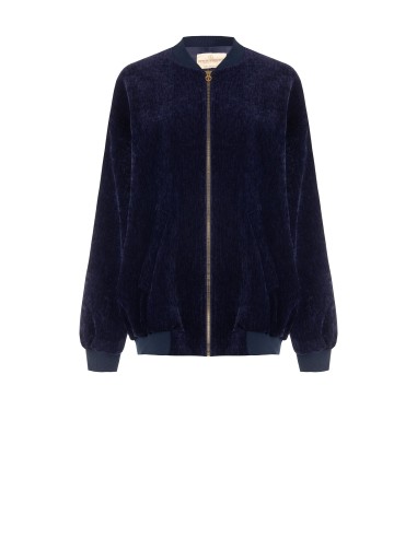 Bomber oversized em veludo Rinascimento