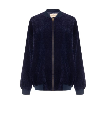 Bomber oversized em veludo Rinascimento