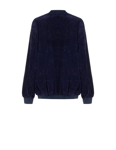 Bomber oversized em veludo Rinascimento