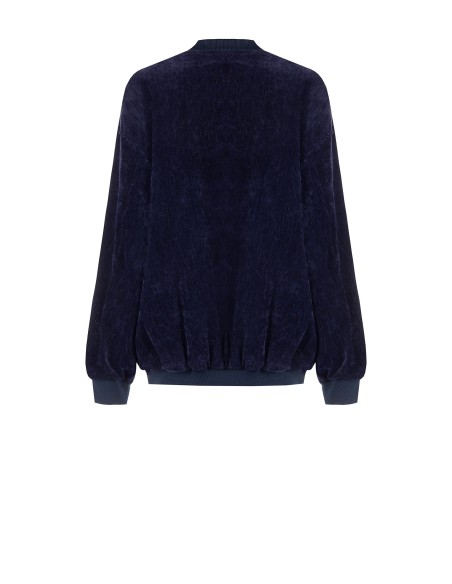 Bomber oversized em veludo Rinascimento