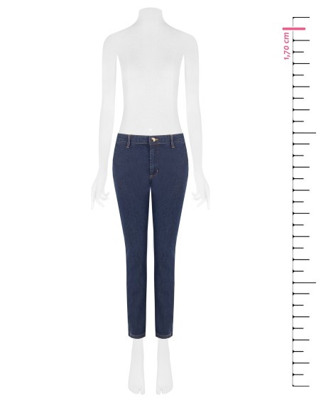 Jeans de corte direito elásticos Rinascimento