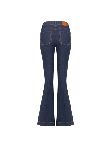 Jeans Flare com Costuras em Contraste Rinascimento