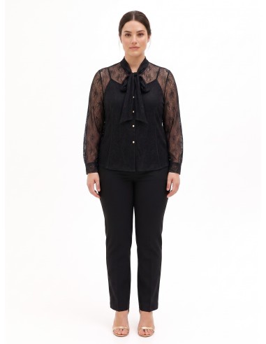 Conjunto Curvy de Top e Camisa em Renda com Laço Rinascimento Curvy