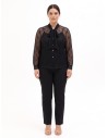 Conjunto Curvy de Top e Camisa em Renda com Laço Rinascimento Curvy