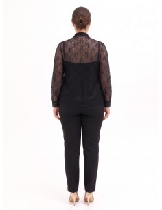Conjunto Curvy de Top e Camisa em Renda com Laço Rinascimento Curvy 2