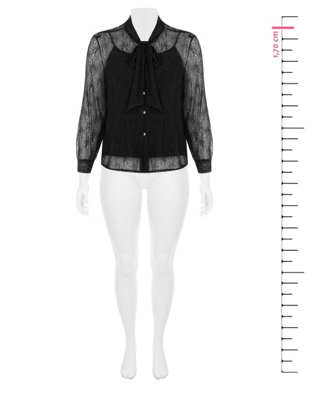 Conjunto Curvy de top e camisa de renda com laço Rinascimento Curvy