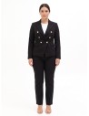 Blazer cintado de peito duplo Rinascimento Curvy