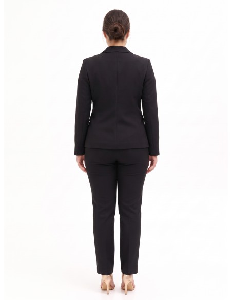 Blazer cintado de peito duplo Rinascimento Curvy