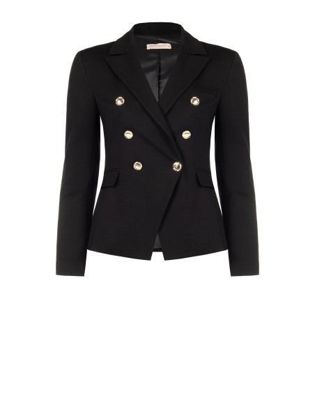 Casaco blazer curvy cintado de trespasse Rinascimento Curvy