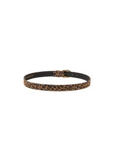 Cinto fino em pele genuína com padrão de leopardo Rinascimento 2