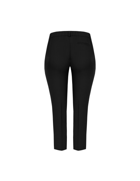 Calças Curvy de corte cigarro em tecido cadi com elástico atrás Rinascimento Curvy