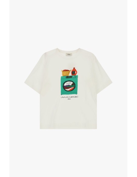 T-shirt de mangas curtas com estampado Máquina de Lavar Relax Dixie