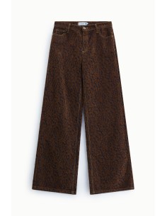 Calças Palazzo com Estampado Animalier de Cintura Alta Please 2