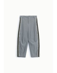 Calças de jogging de corte justo com bandas laterais às riscas Please 2