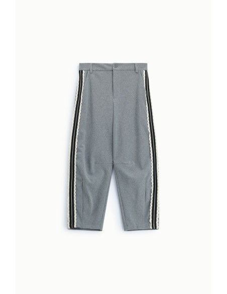 Calças de jogging com corte fit e faixas laterais às riscas Please