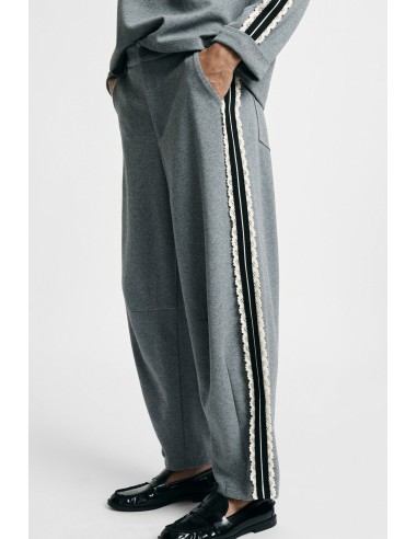 Calças de jogging de corte justo com bandas laterais às riscas Please