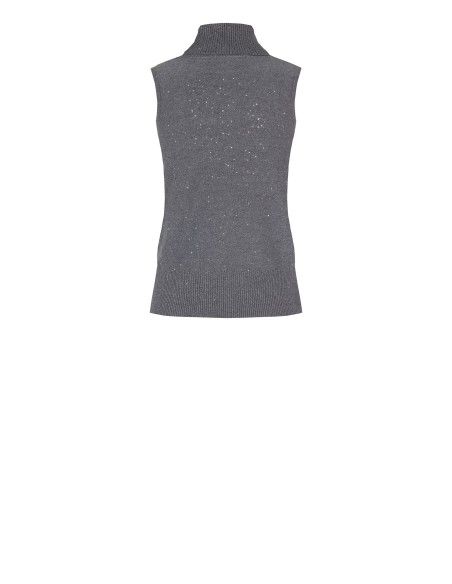 Camisola leve sem mangas com lantejoulas Rinascimento