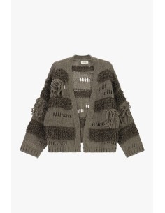 Cardigan com textura em relevo e franjas Dixie 2