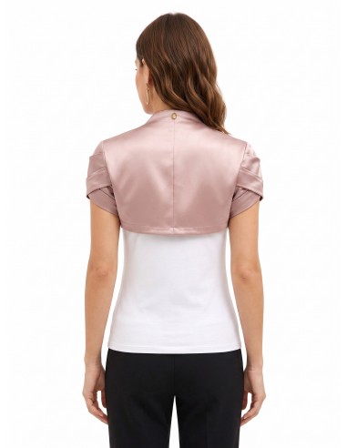 Bolero em cetim com mangas cruzadas Rinascimento