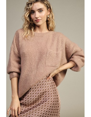 Camisola oversized com bolso e laço nas costas Dixie