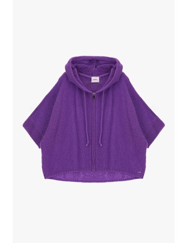 Camisola com capuz e fecho de correr de mangas curtas Dixie