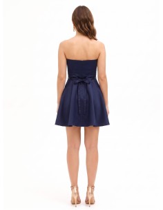 Vestido curto rodado com cinto joia em strass Rinascimento 2