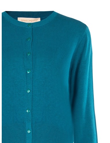Cardigan de gola redonda com botões a condizer Rinascimento
