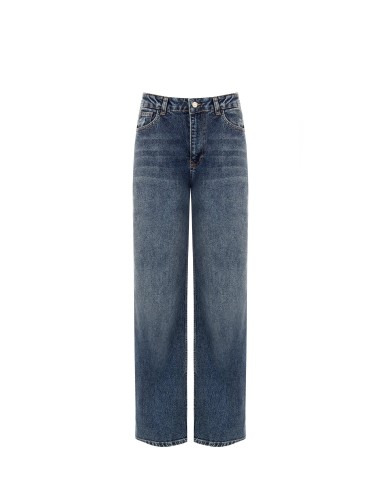 Jeans Palazzo com Lavagem Clara Rinascimento