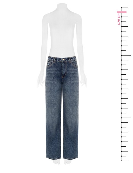 Jeans Palazzo Lavagem Clara Rinascimento