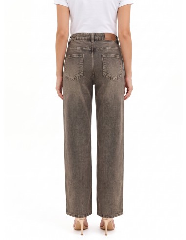 Jeans Palazzo com Efeito Desgastado Rinascimento