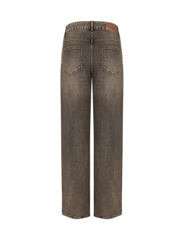 Jeans Palazzo com Efeito Usado Rinascimento