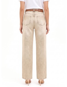 Jeans Palazzo com Efeito Branqueado Rinascimento 2