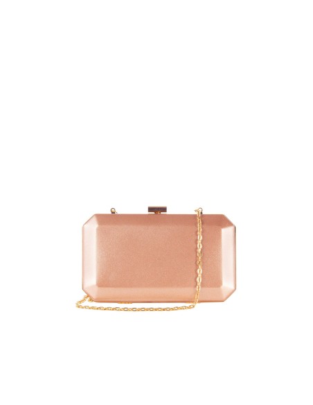 Clutch rígida com purpurinas e alça de corrente Rinascimento