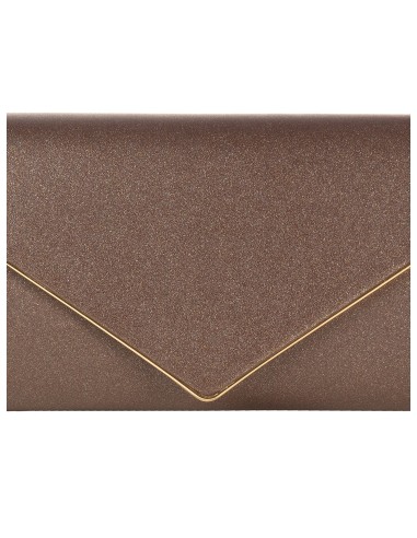 Clutch rígida com glitter, detalhe metálico e alça de corrente Rinascimento