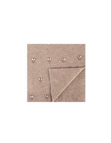 Cachecol em mistura de viscose e lã com cristais cabochão Rinascimento