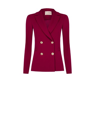 Blazer de abotoamento duplo em crepe scuba Rinascimento